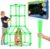 Fun Forts Glow Fort Building Kit for Kids – 81 Pack Glow in The Dark STEM Building Toys Indoor Outdoor Play Tent for Kids Construction Toys with 53 Rods and 28 Spheres