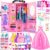 137 Pcs Doll Clothes and Accessories with Closet for 11.5 Inch Doll,Included Princess Dresses,Fashion Dresses,Casual Clothing,Swimsuits,Bags,Shoes,Doll Dress up Toys for Girls Kids Toddlers Gifts