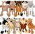 Lenwen 10 Pcs Animal Hand Puppets Set for Kid Soft Plush Jungle Toys with Open Movable Mouth Friend Safari Wildlife Zoo Puppet for Toddler Storytelling Teaching Preschool Role Play Lion Tiger Elephant