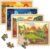 SYNARRY Large Dinosaur Wooden Puzzles for Kids 4 in 1 Gift Box(12.2*9.4 in) – FSC Certified, Jigsaw Puzzles for Toddlers 2-4, Puzzles for Kids Ages 4-6, Dinosaur Toys Gifts for 3 4 5 Year Old Boy Girl