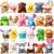 JOYIN 24 Pack Mini Animal Plush Toy Assortment (24 Units 3″ Each), Animals Keychain Decoration for Kids, Small Stuffed Animal Bulk for Kids, Carnival Prizes, School Gifts, Valentine’s Day Party Favors