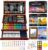 Soucolor Art Supplies, 192-Pack Deluxe Art Set Drawing Painting Supplies Art Kit with Acrylic Pad, Watercolor Pad, Sketch Book, Canvases, Acrylic Paint, Crayons, Pencils, Gifts for Artists Adults Kids