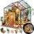 Rolife DIY Miniature House Kit Greenhouse, Tiny House Kit for Adults to Build, Mini House Making Kit with Furniture, Halloween/Christmas Decorations/Gifts for Family and Friends (Cathy’s Greenhouse)