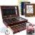 U.S. Art Supply 162-Piece Deluxe Mega Wood Box Art Painting and Drawing Set – Artist Painting Pad, 2 Sketch Pads, 24 Watercolor Paint Colors, 24 Oil Pastels, 24 Colored Pencils, 60 Crayons, 2 Brushes