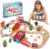 Wooden Train Set – 69 Pieces Wooden Train Tracks & Trains for Kids, Toddler Boys and Girls 3,4,5 Years Old and Up– Premium Wood Construction Toys -Fits Thomas, Brio, IKEA, Melissa and Doug