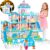 Doll House for Girls,11 Rooms Dollhouse with Dolls Figure, Puppies,Furnitures, Accessories, LED Light, Toddler Playhouse Gift for for 3 4 5 6 7 8 9 10 Year Old Girls Toys (Blue)