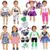 18 Inch American Doll Clothes and Accessories – 18″ Doll Clothes Outfits Including 8 Complete Set Toys Doll Dress and 2 Pairs Shoes, 20 Pcs/Set Doll Accessories with Cap, Underwear, Hair Clip