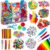 Blue Squid Craft Supplies for Kids – 2000+pcs in This XXXL Arts and Crafts Kit – This Huge Art Supply Box & Craft Set is Perfect for Young Artists of Ages 4,5,6,7,8,9,10,11,12